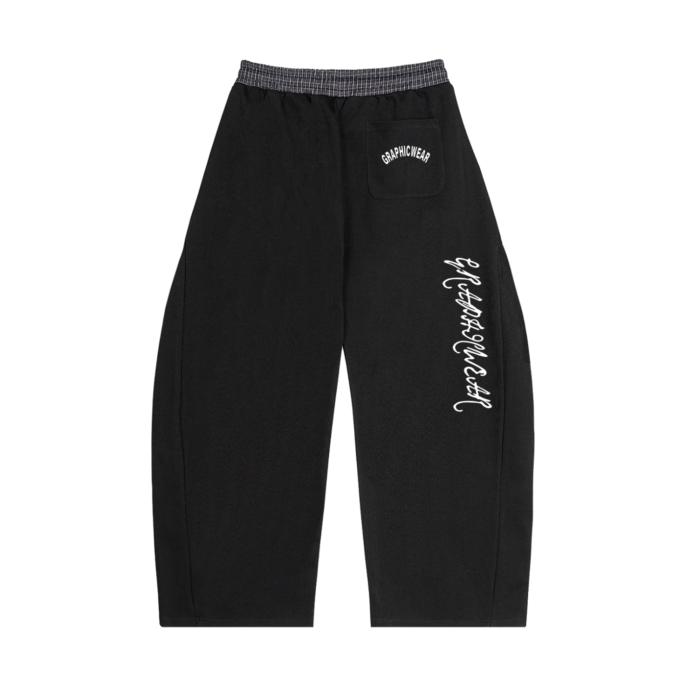 Plaid Waistband Barrel Sweatpants