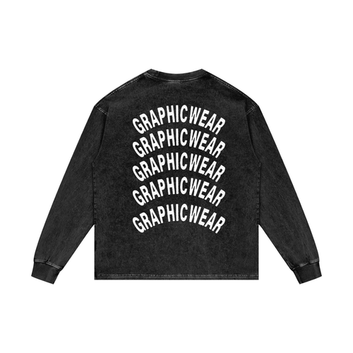 Acid Wash Oversize Long Sleeve T-Shirt